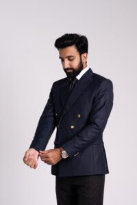 Navy Blue Double Breasted Blazer