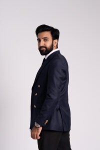 Navy Blue Double Breasted Blazer