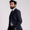 Navy Blue Double Breasted Blazer