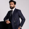 Navy Blue Double Breasted Blazer