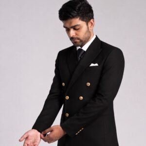 Black Double Breasted Blazer