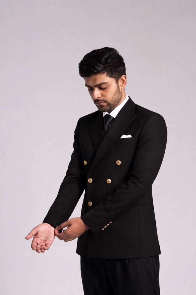 Black Double Breasted Blazer