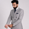 Grey Double Breasted Blazer